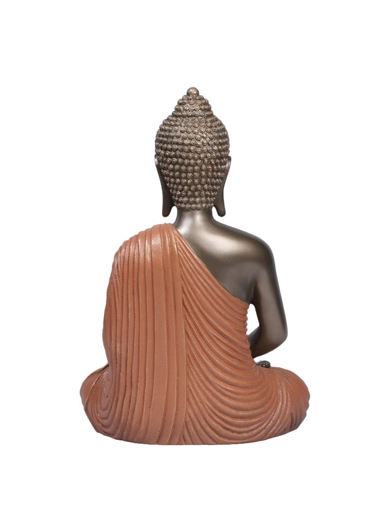 Home auraa Meditative Buddha, Black & Orange - Image 3