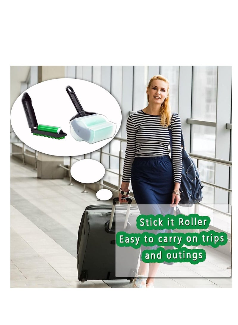 Y&D Reusable Lint Roller Washable Pet Hair Remover Stick It Roller Home Hair Remover Couch Cleaning Tool Clothes Lint Remover Pet Hair Lifter For Couch Crumbs Clothes Car Multi-Surface - Image 4