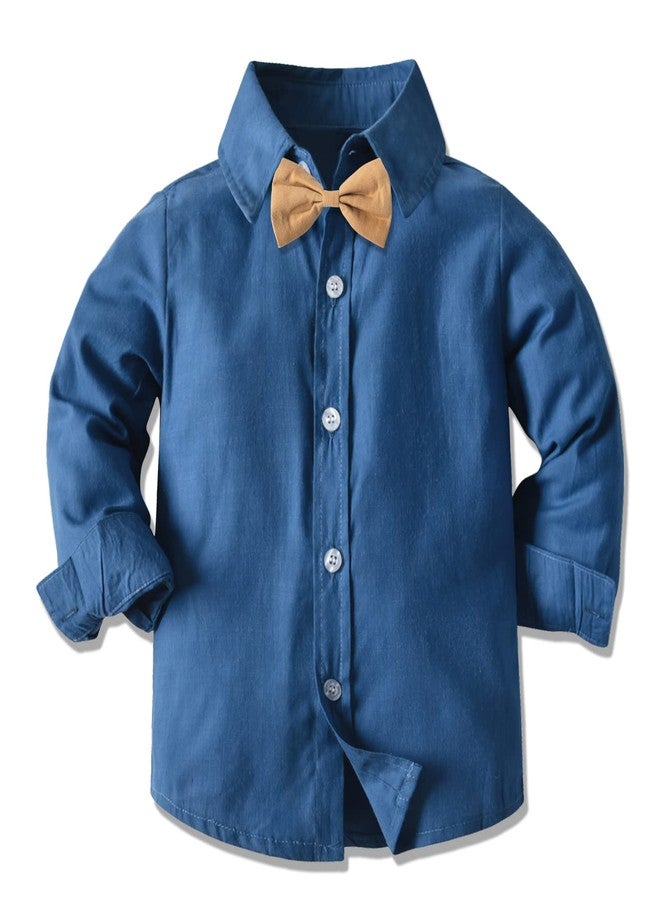 Nwada Baby Boy Clothes Toddler Suit Dress Shirt and Pants Sets 4 Pcs Dressy Outfit for Kids - Image 3