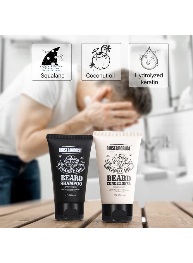 Rinse & Robust Beard Kit Beard Care Grooming for Men Beard Travel Set Gift Set for Men Travelling Bag for Men - Image 3