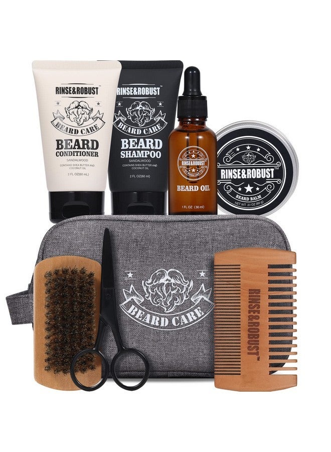 Rinse & Robust Beard Kit Beard Care Grooming for Men Beard Travel Set Gift Set for Men Travelling Bag for Men - Image 1