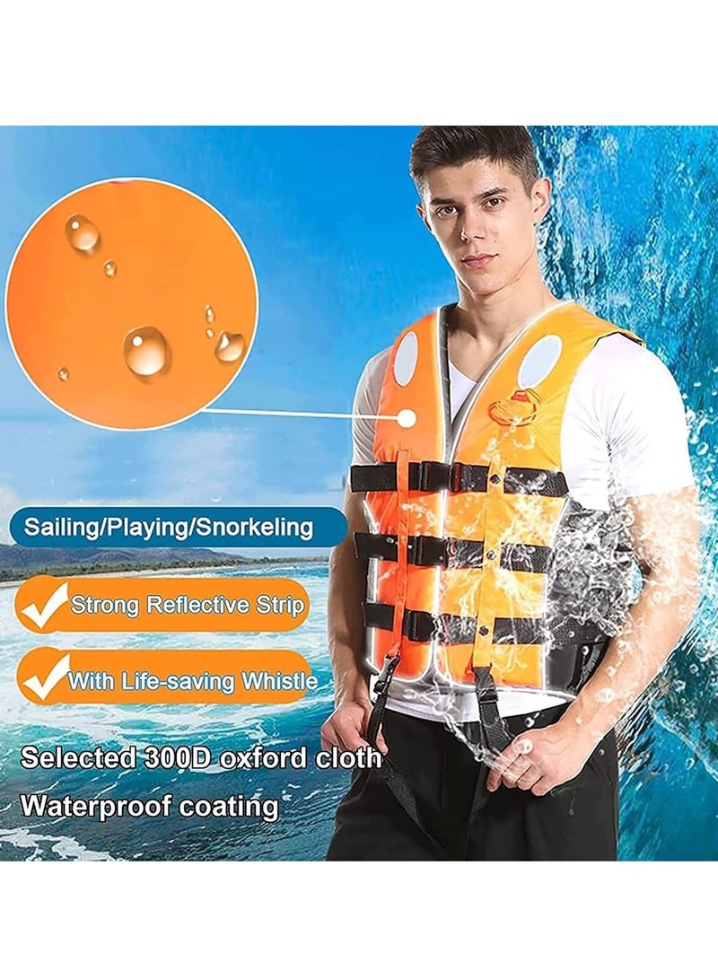 REBENUO Swimming jacket, latest model, safety jackets, size XXL (orange) - Image 3