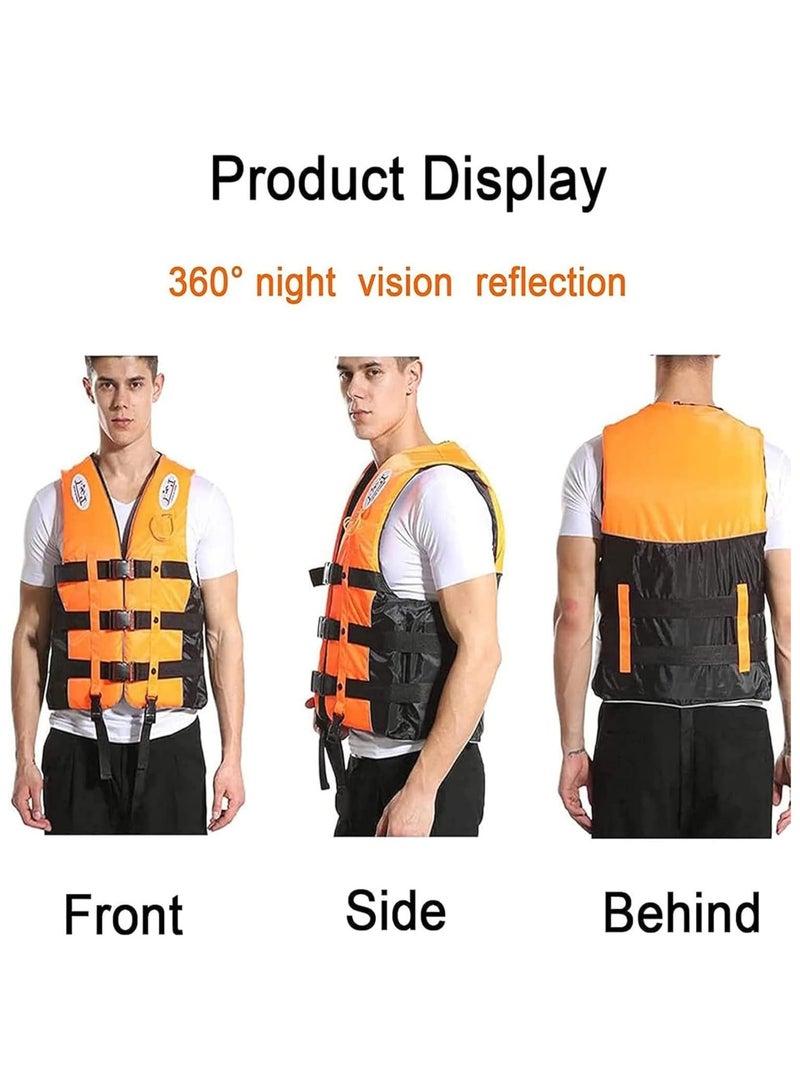 REBENUO Swimming jacket, latest model, safety jackets, size XXL (orange) - Image 5