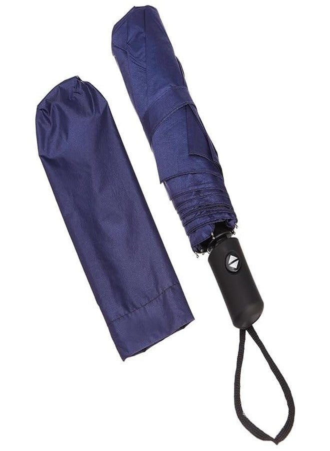 MGNLR Portable Auto Travel Umbrella - Sun & UV Protection Compact Lightweight Windproof Umbrella for Rain | Easy Auto Open Close, Durable & Compact, Strong Fiberglass Frame (Pack Of 1) (Navy Blue) - Image 2