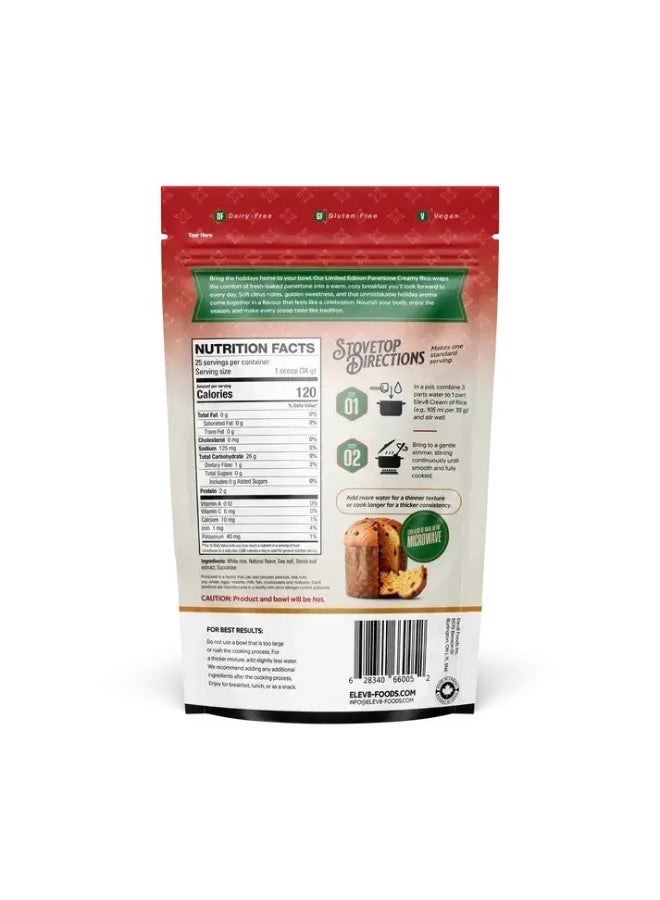 Elev8 Creamy Rice Panettone Naturally Flavored – 25 Servings Fast Digesting Carbohydrate - Image 2