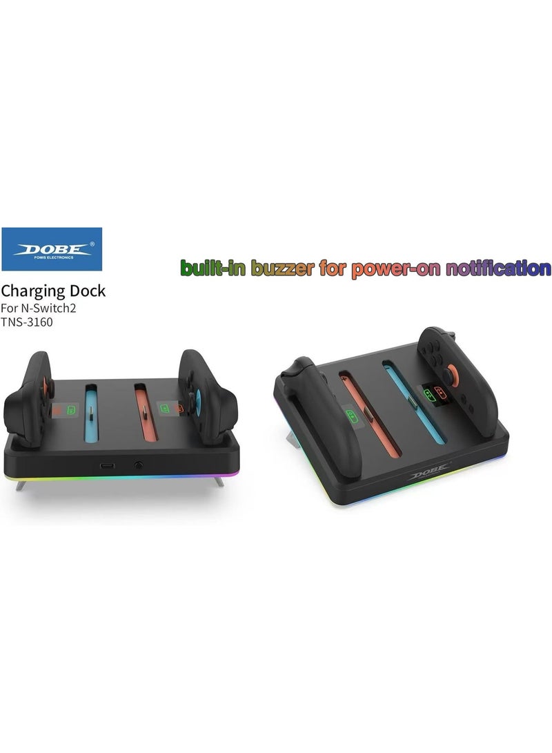 دوبي TNS-3160 RGB Charging Dock Joycon for Switch 2 - Image 4