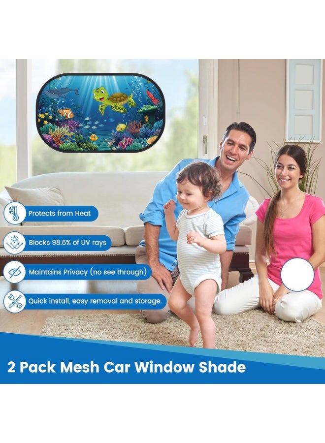 Kids Car Window Blinds, 2-Piece Pack For Uv Protection For Baby And Toddler Side Windows (44 X 35cm) - Image 4