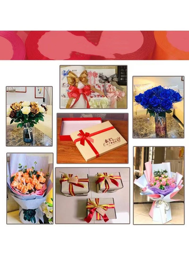 Red，1-1/2 Inches x 25 Yards Fabric Satin Ribbon for Gift Wrapping, Crafts, Hair Bows Making, Wreath, Wedding Party Decoration and Other Sewing Projects - Image 2