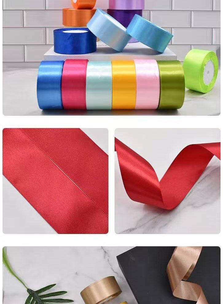 Red，1-1/2 Inches x 25 Yards Fabric Satin Ribbon for Gift Wrapping, Crafts, Hair Bows Making, Wreath, Wedding Party Decoration and Other Sewing Projects - Image 4