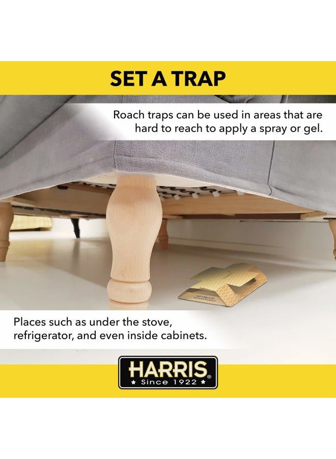 Harris فخاخ لاصقة للصرصور من هاريس RTRP مع طُعم (عبوة 2)، طبيعية وخالية من المبيدات، صفراء - Image 3