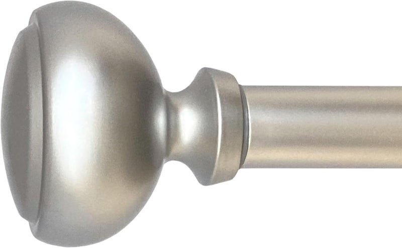 Decopolitan Fairbanks II 1220 Inch Adjustable Side Curtain Rod Set Pair 1 Inch Diameter in Nickel - Image 1
