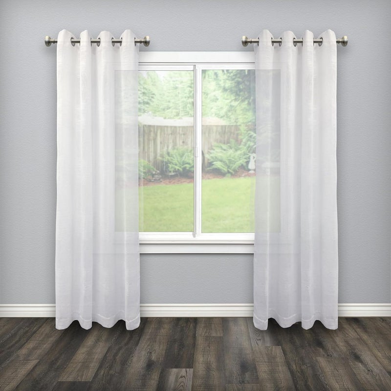 Decopolitan Fairbanks II 1220 Inch Adjustable Side Curtain Rod Set Pair 1 Inch Diameter in Nickel - Image 4