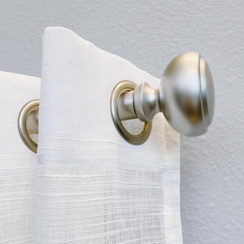 Decopolitan Fairbanks II 1220 Inch Adjustable Side Curtain Rod Set Pair 1 Inch Diameter in Nickel - Image 3