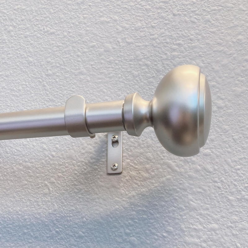 Decopolitan Fairbanks II 1220 Inch Adjustable Side Curtain Rod Set Pair 1 Inch Diameter in Nickel - Image 2