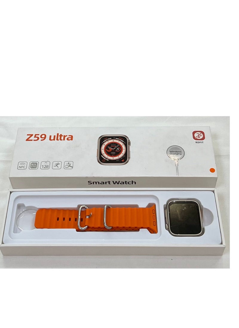 Generic - z59 ultra  SmartWatch Display 2.09 Inch - 49mm Bluetooth Call Wireless Charging Sport NFC Body Temperature Monitor Wireless charging Touch for IOS & android for men and women| internal memory : 128 M - Image 1