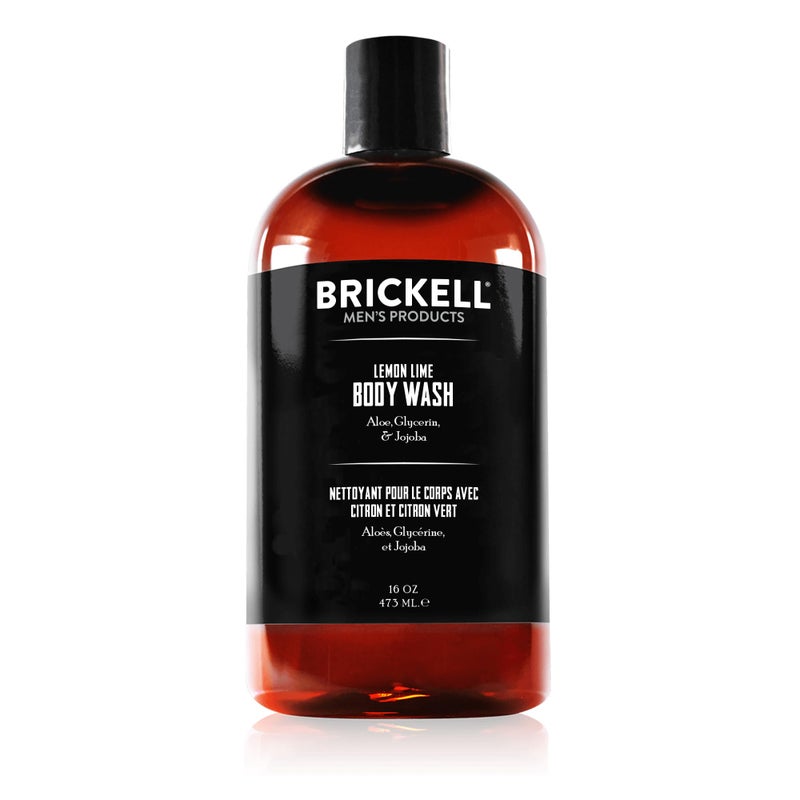 Brickell Men's Products Brickell Men's Invigorating Body Wash for Men, Natural and Organic Deep Cleaning Shower Gel with Aloe, Glycerin, and Jojoba Oil, Sulfate Free (Lemon Lime, 16 Ounce) - Image 1