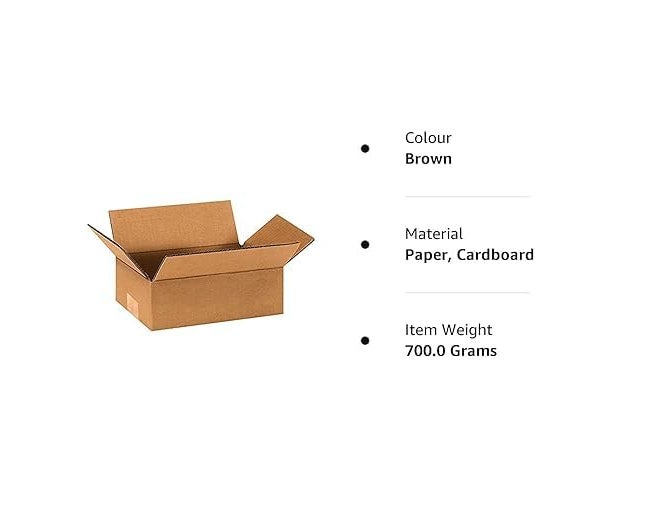 SecureShip 9 x 6 x 6 Corrugated Cardboard 3 Ply Box For Packing, Moving, Shipping, Gifting, Multi Propose Use (Pack of 50) - Image 4