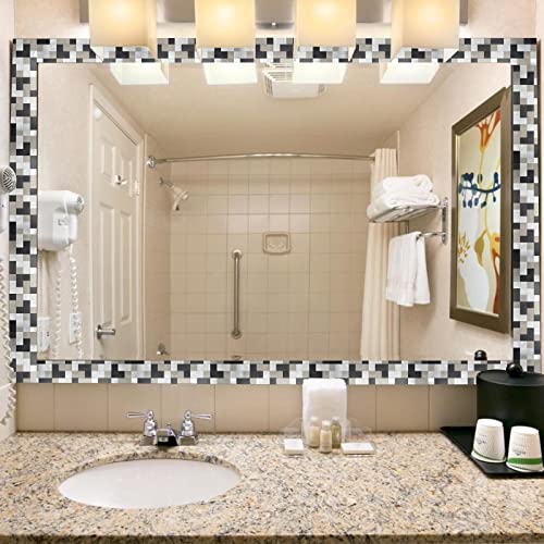 Crystiles Kitchen Countertop Peel and Stick Brushed Metal Tile, 15" X 4" Aluminum Wall Tile Backsplash, Item #61504601, 4-Pack - Image 5
