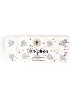Dandelion Premium Toilet Paper 2 Ply, 10 Roll x 400 Sheets - Longer Lasting - White  - Image 1