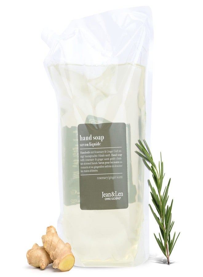 Jean & Len Moisturizing Liquid Hand & Body wash Rosemary Ginger Refill Pack by Jean&Len, silicone and paraben free with natural ingredients, vegan, 50.7 Fl. Oz. - Image 1