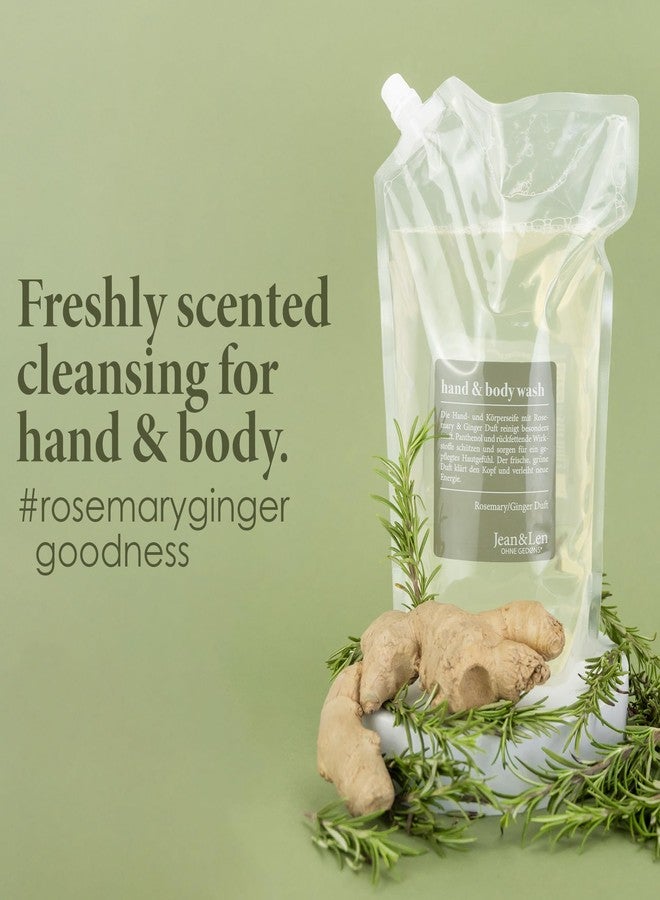 Jean & Len Moisturizing Liquid Hand & Body wash Rosemary Ginger Refill Pack by Jean&Len, silicone and paraben free with natural ingredients, vegan, 50.7 Fl. Oz. - Image 4