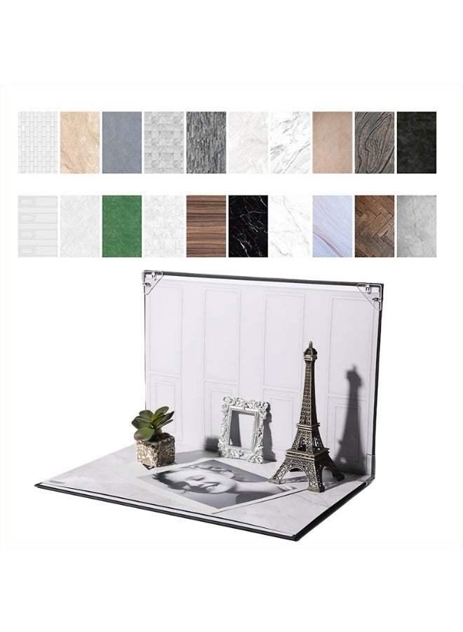 GUDOO Photography Backdrop Product Photo Background 10pcs/20pattern Small Product Photoshoot Props kit for Food Jewelry Mini Items Picture - Image 1