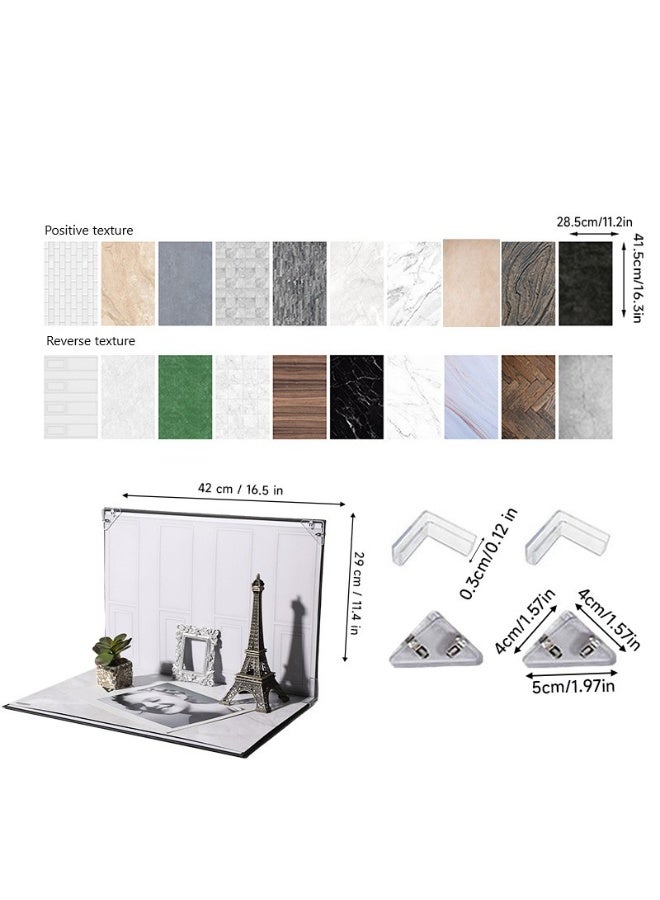 GUDOO Photography Backdrop Product Photo Background 10pcs/20pattern Small Product Photoshoot Props kit for Food Jewelry Mini Items Picture - Image 2