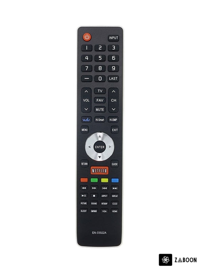 Zaboon Replacement Remote Control for Hisense TV Black