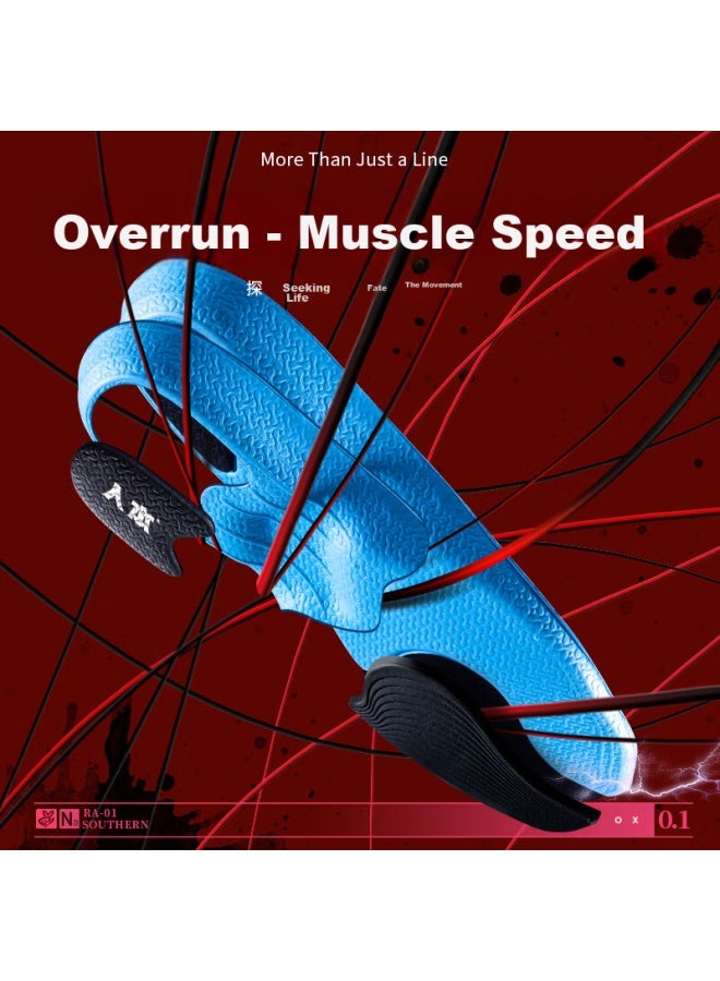 Renben 2 Pairs Of Sports Insoles For Men, Sweat-absorbent, Breathable, Shock-absorbing, Arch Support, Basketball, Running, Women 6629 Black Blue Size 43-44 - Image 2