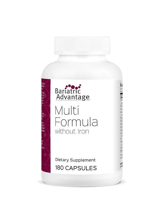 Bariatric Advantage Multi Formula without Iron, High Potency Daily Multivitamin for Bariatric Surgery Patients with 22 Essential Vitamins and Nutrients - 180 Capsules - Image 1
