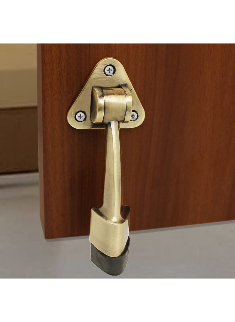 HYDERON Hyderon Antique Stylish Door Stopper for HomeOffice with Screws for Home Offices Kitchen and Hotels for Door organistion Color Antique Pack of 1  - Image 3