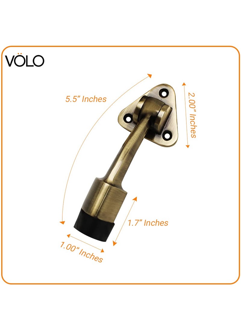 HYDERON Hyderon Antique Stylish Door Stopper for HomeOffice with Screws for Home Offices Kitchen and Hotels for Door organistion Color Antique Pack of 1  - Image 2