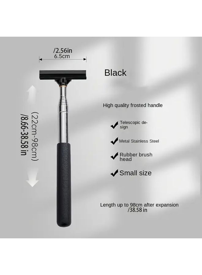 Black Telescopic Car Wiper Extendable Stainless Steel Frame Silicon Blade For Windshield Window Cleaning - Image 2