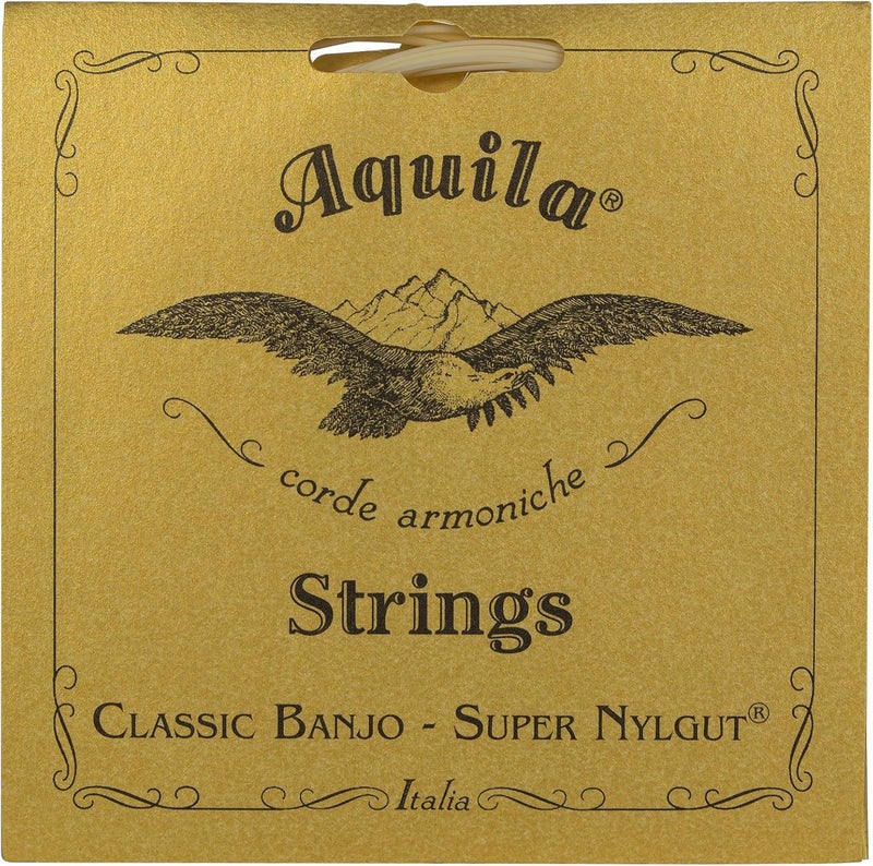 New Nylgut AQ-1B Banjo Strings - Medium Tension DBGDG Set of 5 (4th Red Series String) – Clear, Superior Tone and Stable Tuning for 5-String Banjos