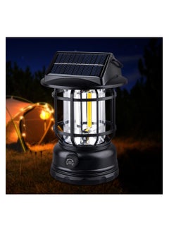 SYOSI Solar Camping Lantern, Battery Powered LED Camping Light, COB High Brightness Waterproof Vintage Portable Tent Light for Indoor Outages Hiking Emergency Power Outage Hurricane Supplies  - Image 1