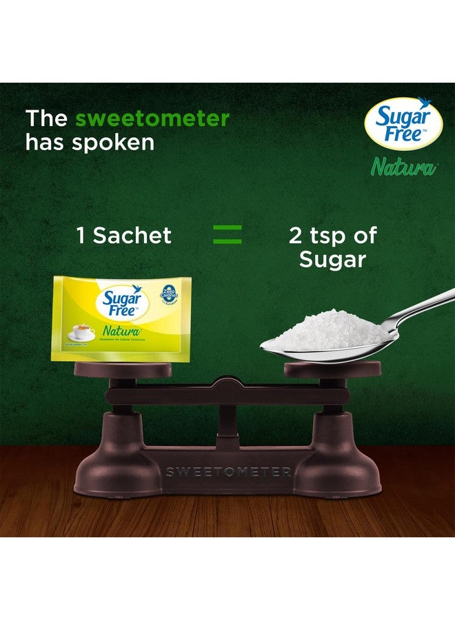 Sugar Free Sugar Free Natura, 100 Sachet | Equivalent to Sweetness from 1Kg Sugar |100% Safe| Scientifically Proven & Tested|Sweet like Sugar but with zero calories| 75 g  - Image 4