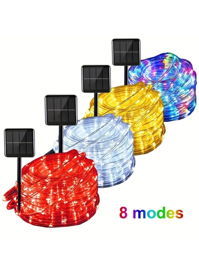 200 مصباح LED بطول 72 قدمًا - أضواء سلسلة شمسية للخارج - 8 أوضاع تحكم عن بعد ملونة لحديقة أعياد الميلاد وهالوين - Image 2