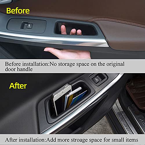 VESUL Front Row Door Side Storage Box Compatible with Volvo S60 2009-2017 2018 V60 2009-2017 2018 Armrest Phone Container Door Organizer Handle Pocket ABS Tray Insert Glove Pallet - Image 2