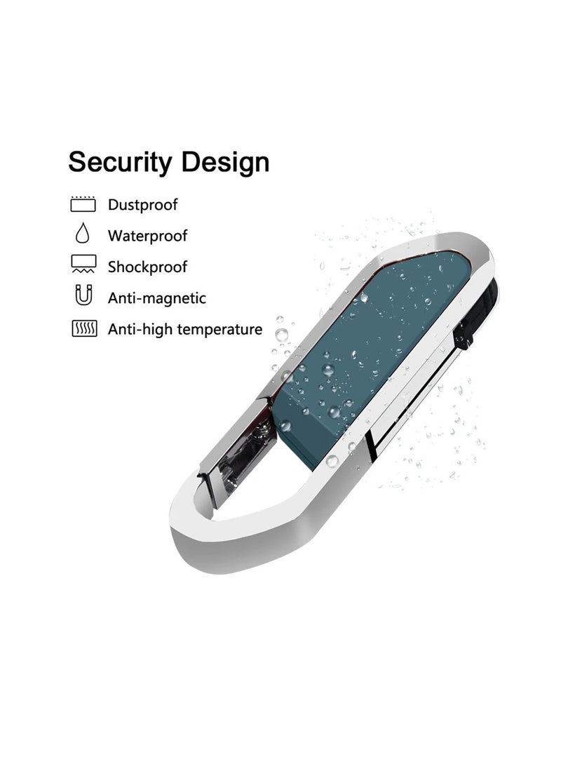 AROAQ USB Flash Drive, Portable Metal Thumb Drive with Keychain, USB 2.0 Flash Drive Memory Stick, Convenient and Fast Pen Thumb U Disk for External Data Storage, (1pc 2GB Grey)  - Image 2