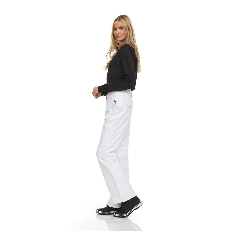 Arctic Quest Women's Snow Ski Pants Water Resistant Softshell Insulated Flare for Snowboarding Hiking Winter Outdoor Pants, Arctic White, Large - Image 2