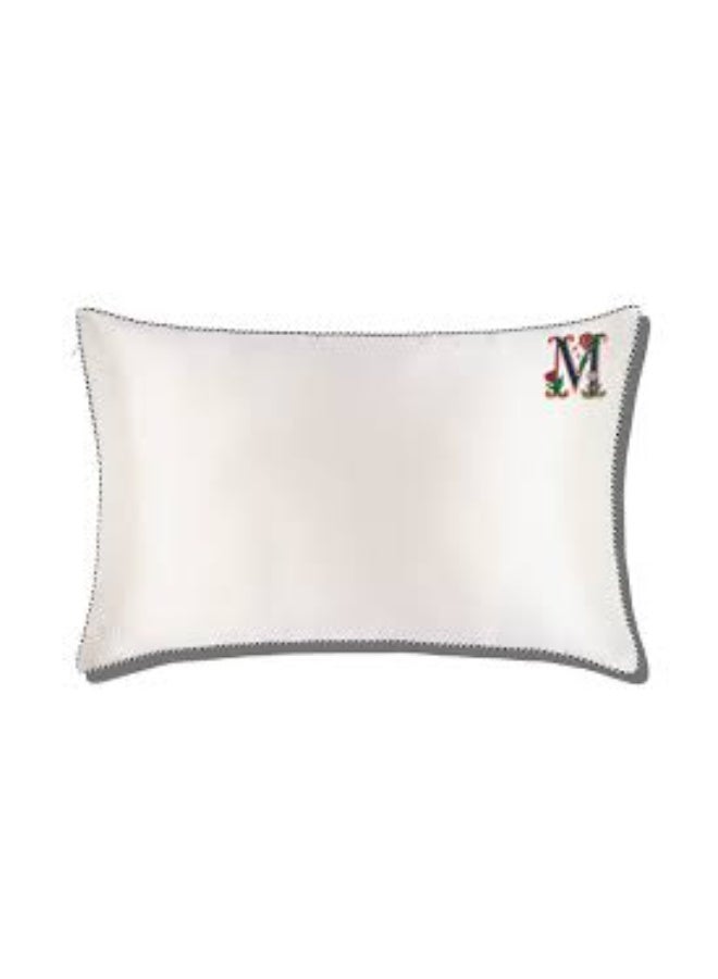 Slip slip pure silk initial collection queen pillowcase - white M 1 piece - Image 1