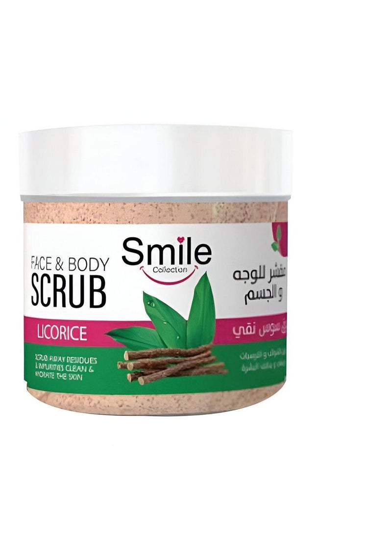سمايل مقشر للوجه والجسم بعرق السوس من سمايل 300مل 