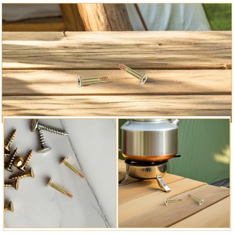 Golden Awning Support Rods Screws 20pcs Replacement Hardware Fittings For Outdoor Camping Tents - Image 4