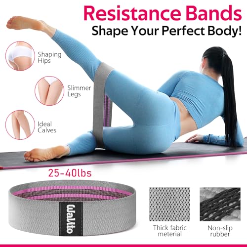 WALITO 8Pcs Barbell Pad Set for Hip Thrust - Squat Pad,Gym Accessories for Women with Bar Bad,Bench Press, with Gym Ankle Straps,Resistance Bands for Working Out,Lifting Strap,Carry Bag - Image 5