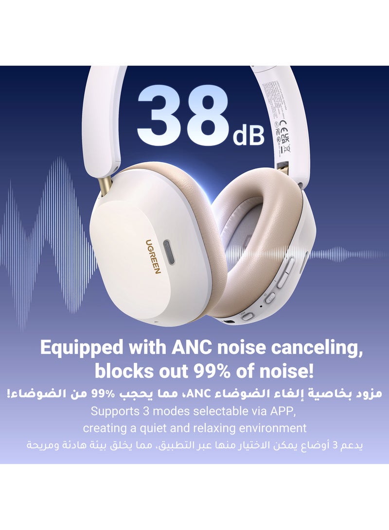 Ugreen Wireless Headphones Hitune Max 5C, Adaptive Noise Cancelling Over-ear Headsets, Hi-Res Sound 75H Playtime Bluetooth 5.4, Foldable Retractable Ergonomics Headset For iPhone 16/15 series, Galaxy S24 S23 - Image 3