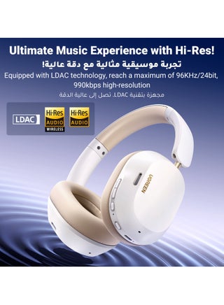 سماعات رأس لاسلكية Hitune Max 5C، سماعات رأس فوق الأذن مع خاصية إلغاء الضوضاء التكيفية، صوت عالي الدقة، وقت تشغيل 75 ساعة، بلوتوث 5.4، قابلة للطي، مريحة - view 2