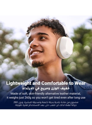 سماعات رأس لاسلكية Hitune Max 5C، سماعات رأس فوق الأذن مع خاصية إلغاء الضوضاء التكيفية، صوت عالي الدقة، وقت تشغيل 75 ساعة، بلوتوث 5.4، قابلة للطي، مريحة - view 4