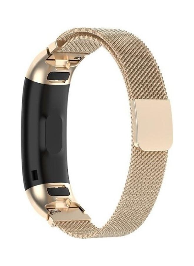 NIBEMINENT - Milanese Replacement Strap Watchband For Huawei Band 3/4 Pro Champagne Gold - Image 1