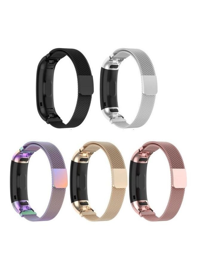 NIBEMINENT - Milanese Replacement Strap Watchband For Huawei Band 3/4 Pro Champagne Gold - Image 1