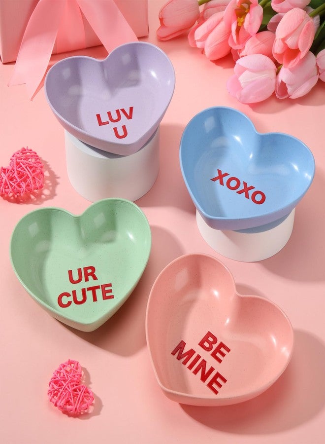 FoldTier 12pcs Valentine's Day Plastic Plates Heart Conversation Plates Decorative Tableware Set 7.5 Inch Sweetheart Gifts Valentine Day Dinnerware for Anniversary Wedding Party Supplies - Image 3